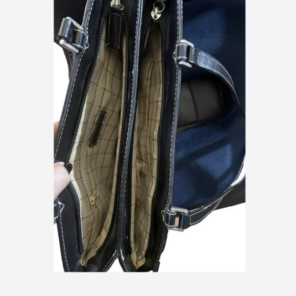 Vintagag Handbag Woman/Ski Slope Red Graphics Sequins/Front 2 Zip Compartments+ - Picture 3 of 6